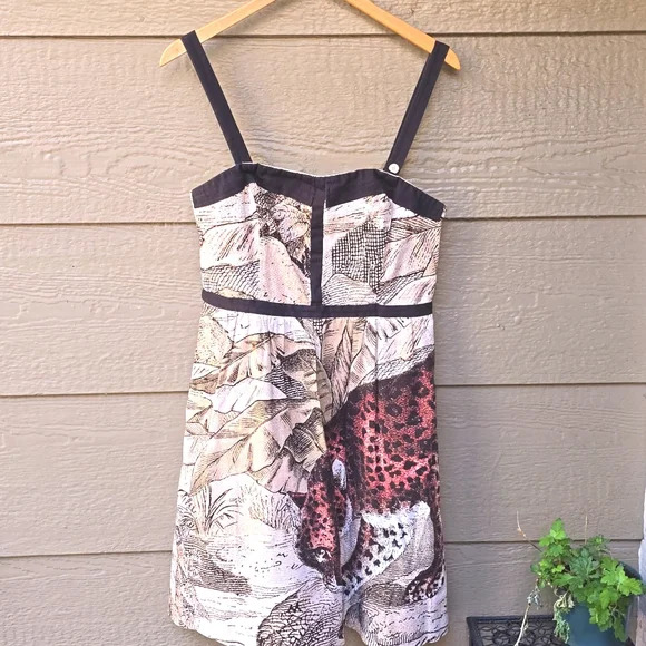 Anthropologie Leifsdottir Felidae Safari leopard print fit and flare dress 8 - Picture 4 of 12